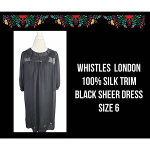 WHISTLES LONDON | SHEER BLACK DRESS